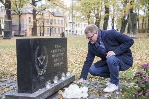 On the eve of the 157th Anniversary of RTU, the resting places of the former rectors traditionally are visited in the Riga cemetery 11.10.2019.