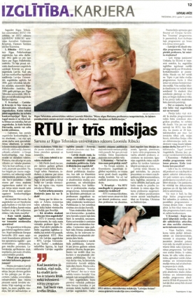 RTU rektors: «Mums pirmajiem Latvijā būs moderna universitātes pilsētiņa»