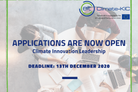 Apply for: the EIT Climate-KIC Climate Innovation Leadership Programme!