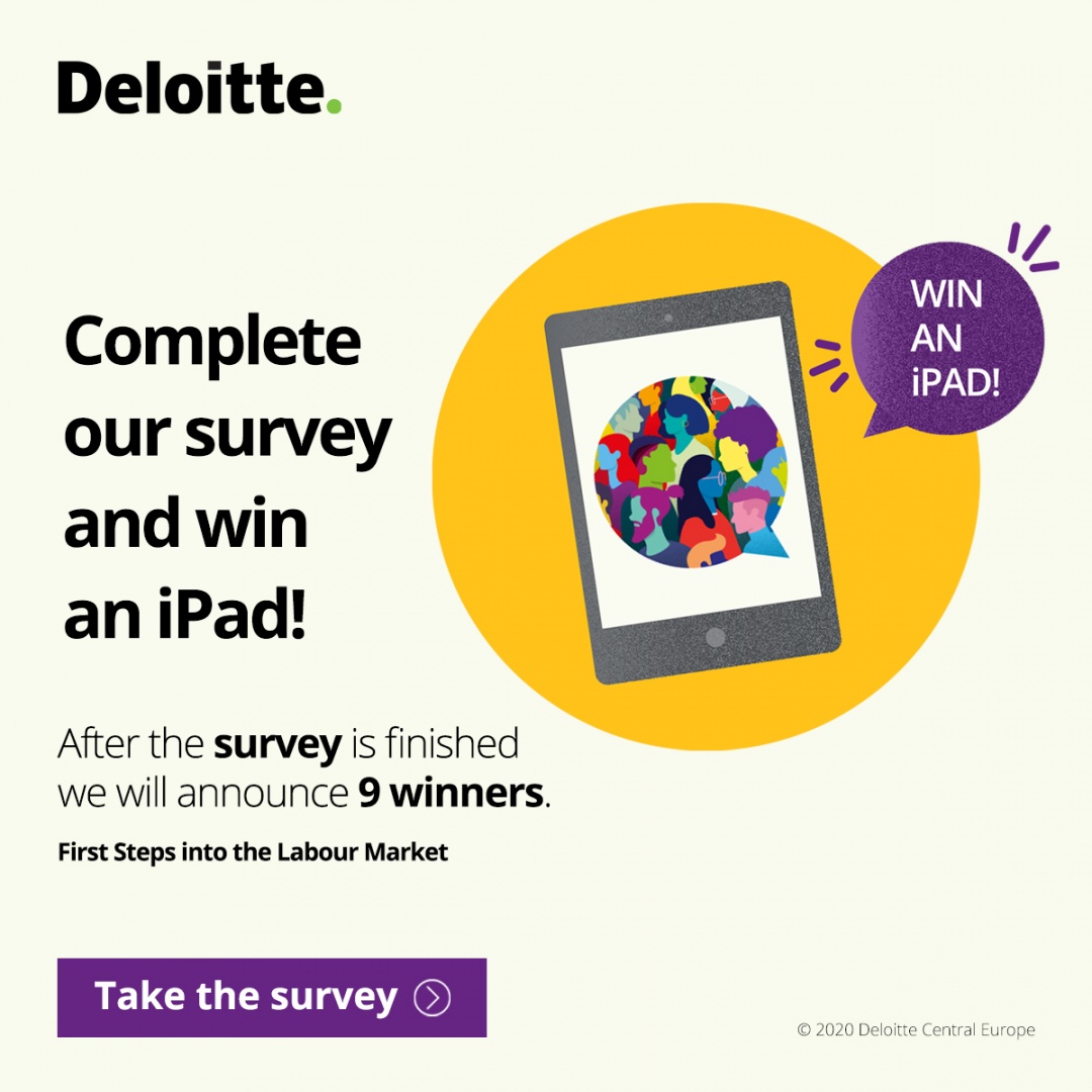 Piedalies Deloitte aptaujā "Pirmie soļi darba tirgū" un laimē iPad