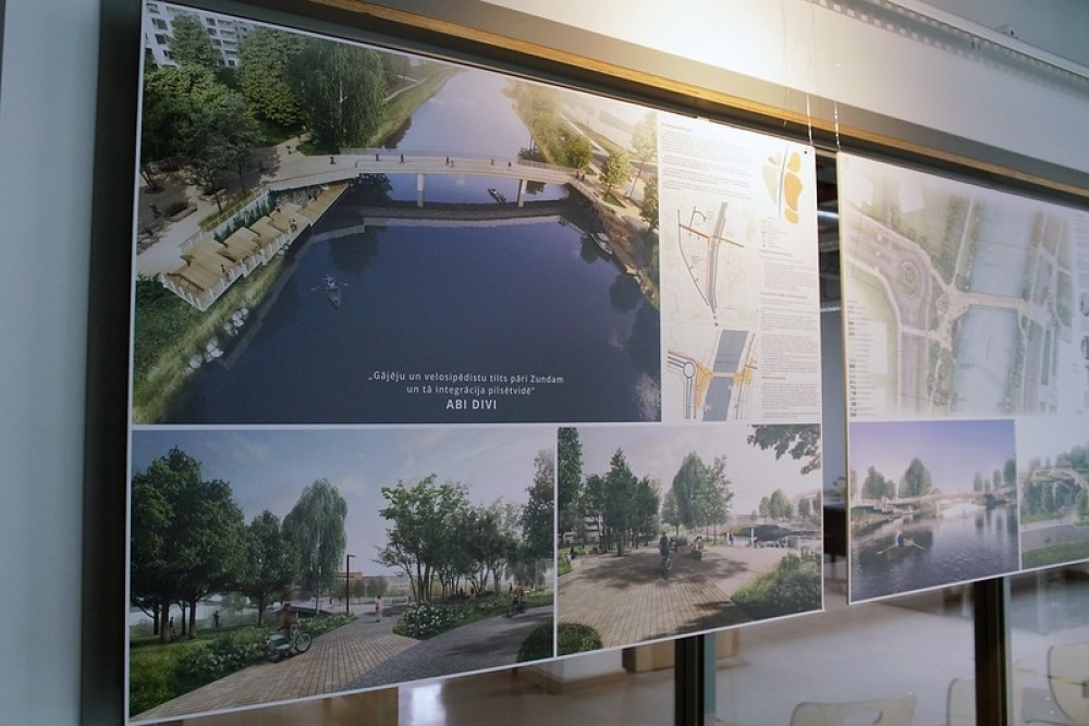 Metu konkursa «Gājēju un velosipēdistu tilts pāri Zundam un tā integrācija pilsētvidē» projektu izstāde