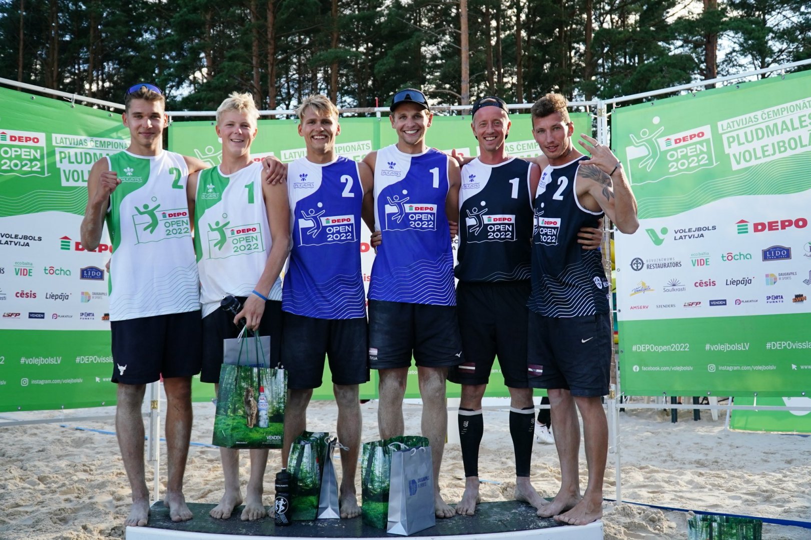Latvijas čempionāta piektajā posmā pludmales volejbolā triumfē RTU sportista komanda