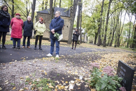 RTU 157. jubilejas priekšvakarā tradicionāli tiek apmeklētas bijušo rektoru atdusas vietas Rīgas kapos 11.10.2019.