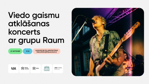 Ar grupas «RAUM» koncertu atklās viedo apgaismojumu Ķīpsalā