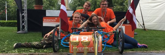 RTU studentu komanda «BEST-Riga» uzvar starptautiskajās pneimobiļu sacensībās Ungārijā