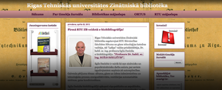 Pirmā RTU ZB veidotā e-biobibliogrāfija!