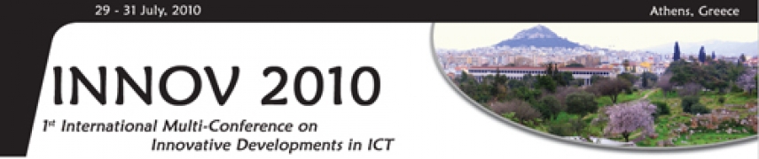 INNOV 2010 - 1st International Multi-Conference on Innovative Developments in ICT