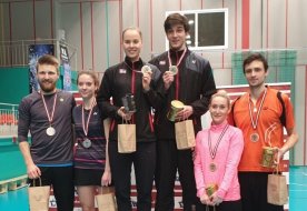 RTU badmintonistiem godalgas Latvijas čempionātā