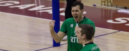 «RTU/Robežsardze» uzvar pirmajā Latvijas volejbola čempionāta finālspēlē