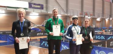 Sanita Sveile izcīna zeltu un divas bronzas XX Ziemeļvalstu veterānu čempionātā galda tenisā