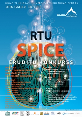 Gudrākos noteiks erudītu konkursā «RTU Spice 2016» 